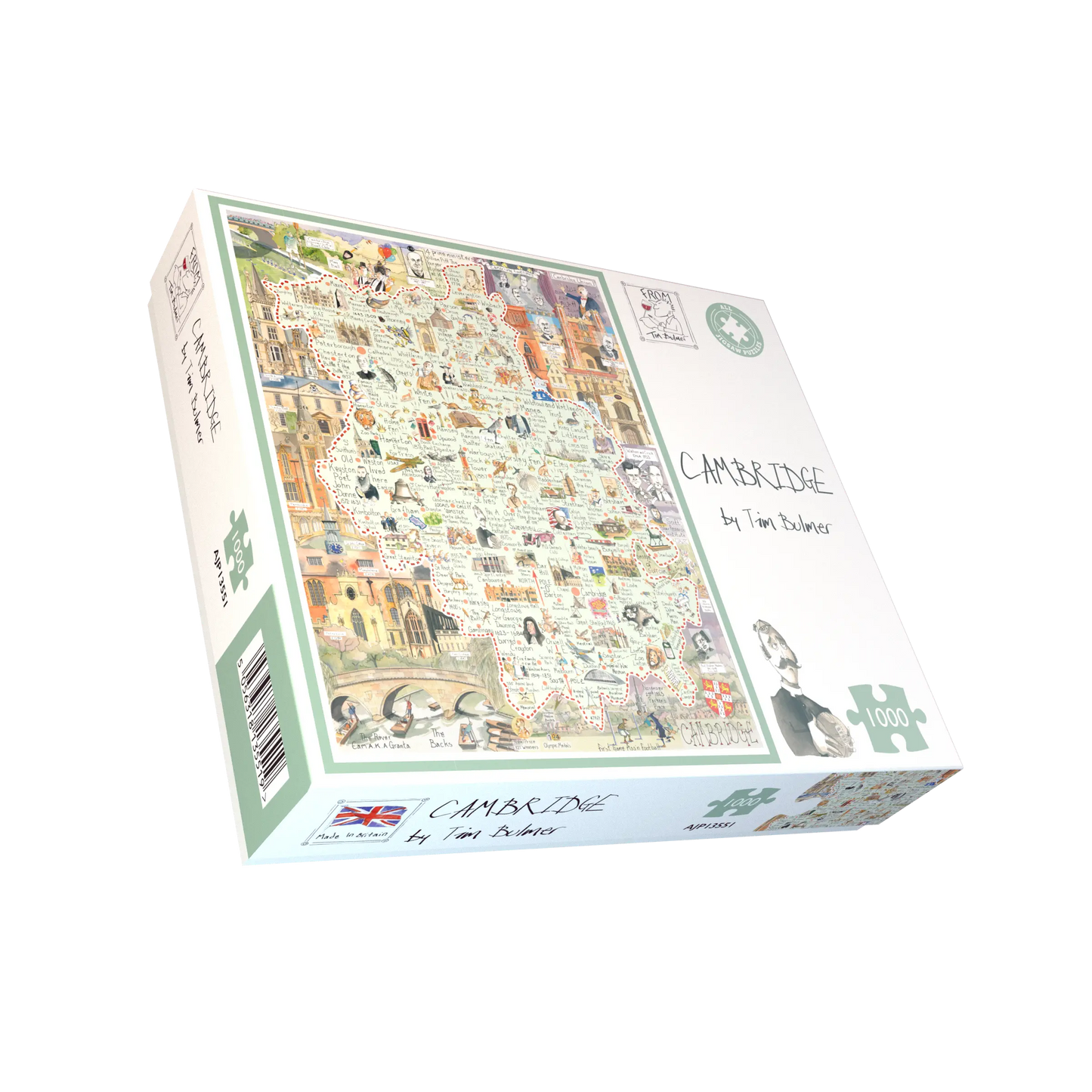 Tim Bulmer's Map of Cambridge 1000 Piece Jigsaw Puzzle