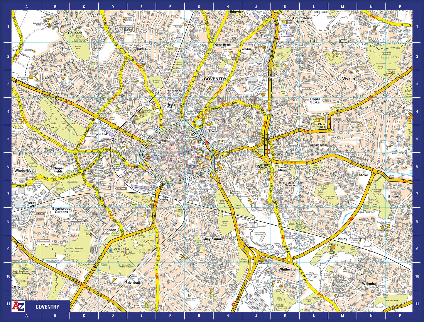 A-Z Map of Coventry 1000 Piece Jigsaw