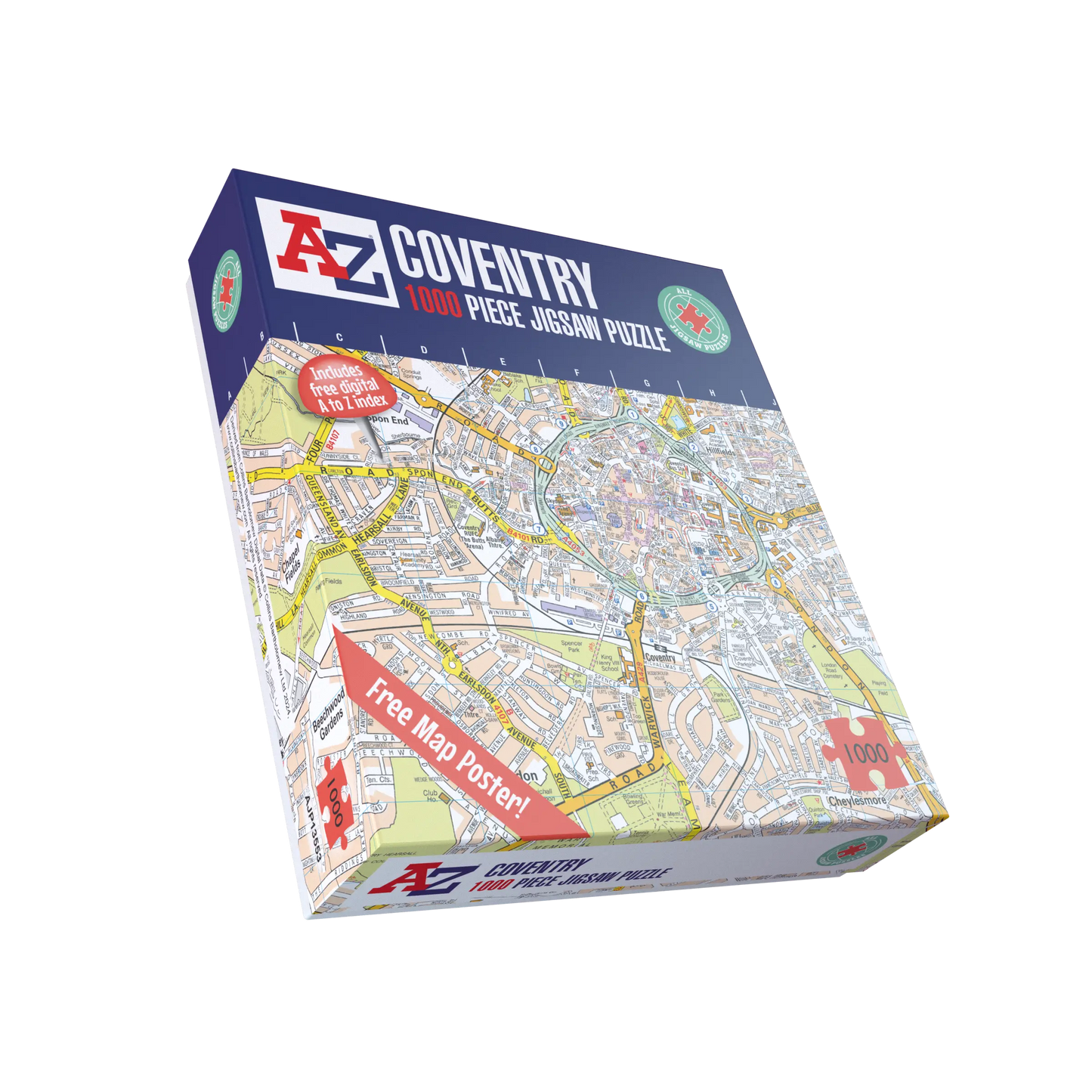 A-Z Map of Coventry 1000 Piece Jigsaw
