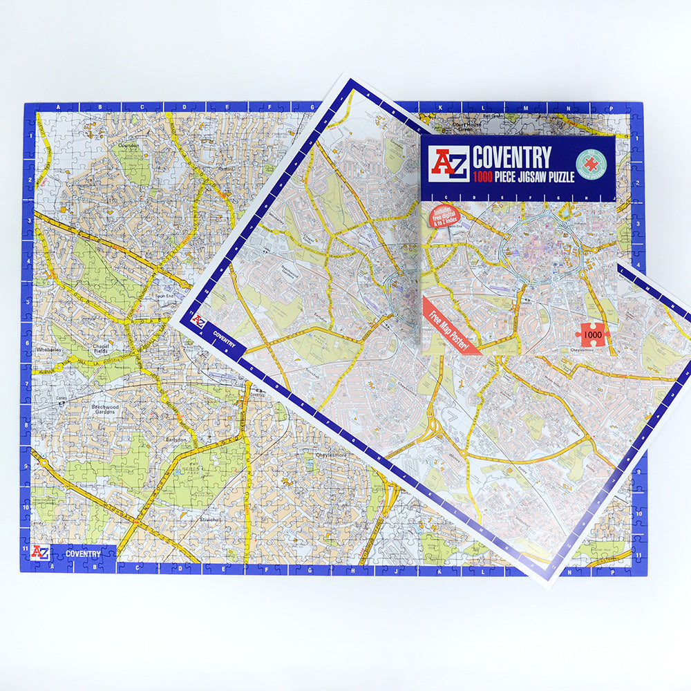 A to Z Map of Coventry 1000 Piece Jigsaw
