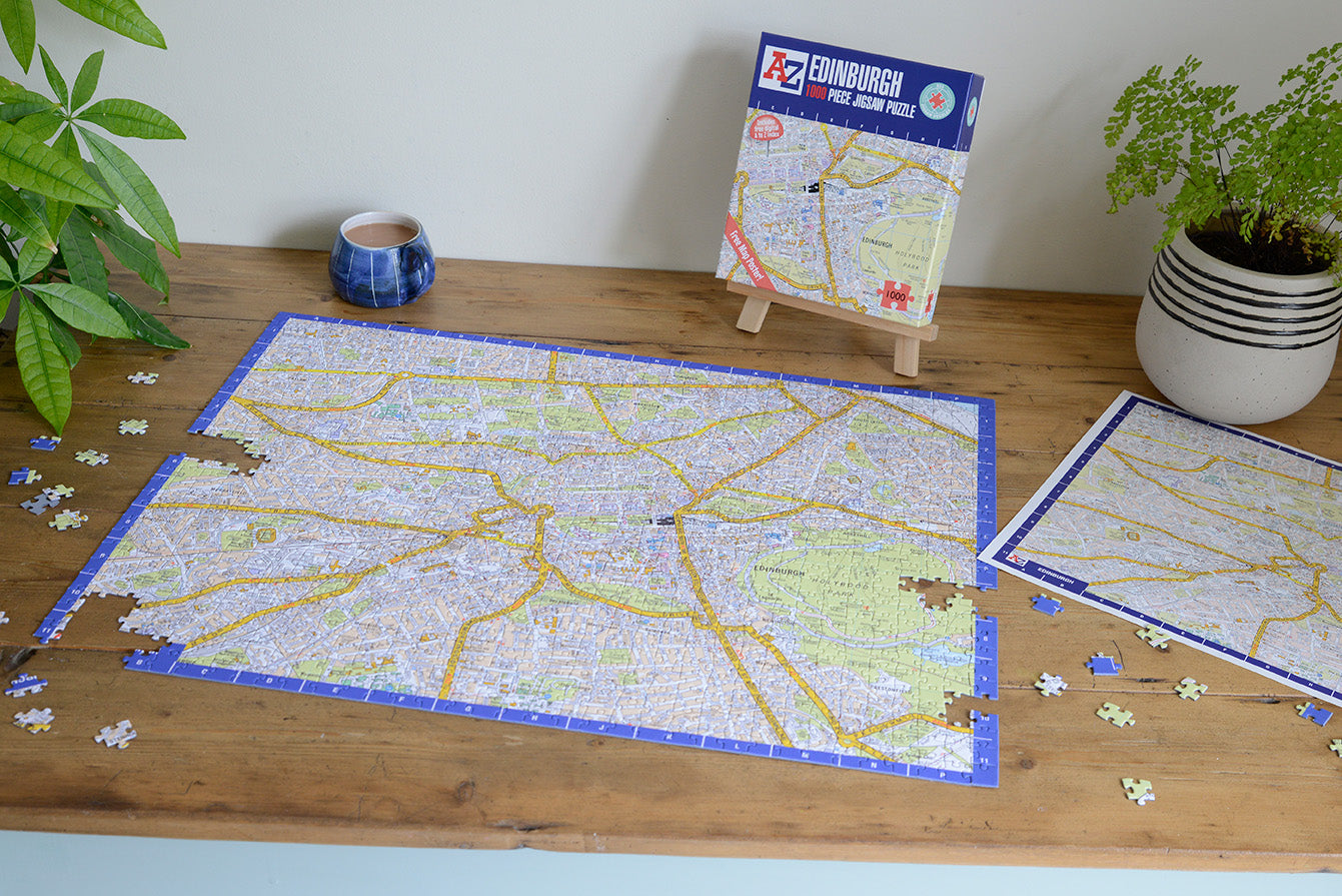 A to Z Map of Edinburgh 1000 Piece Jigsaw