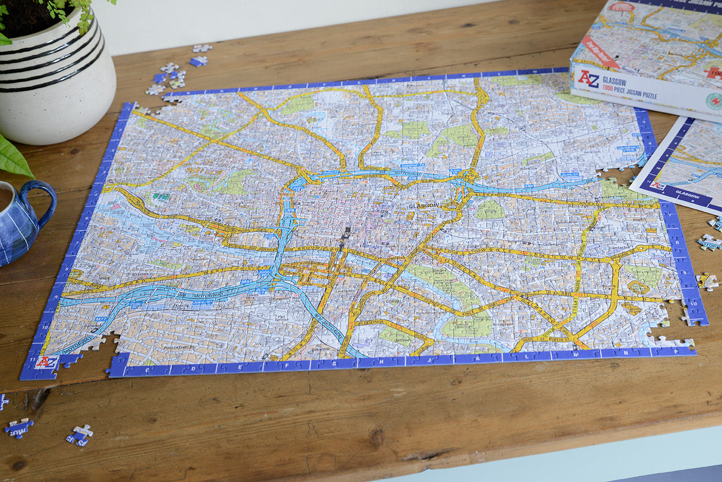 A to Z Map of Glasgow 1000 Piece Jigsaw