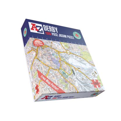 A-Z Map of Derby 1000 Piece Jigsaw