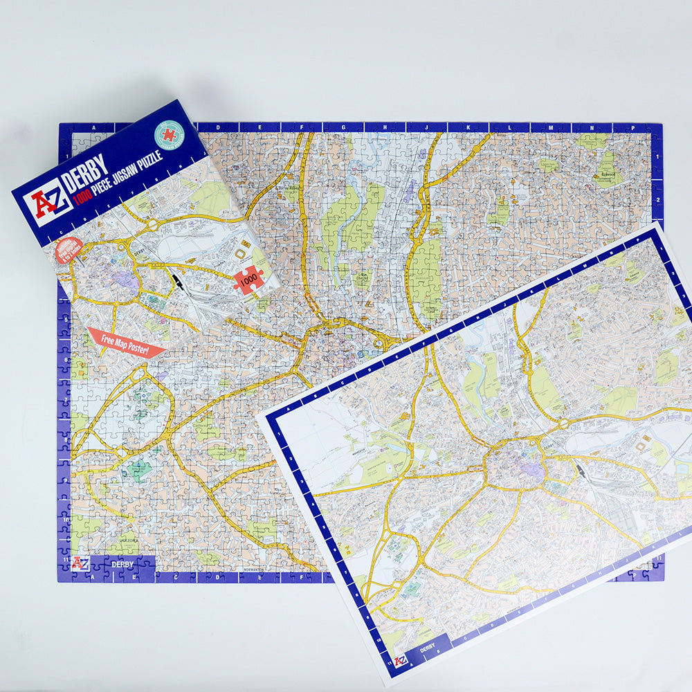 A to Z Map of Derby 1000 Piece Jigsaw