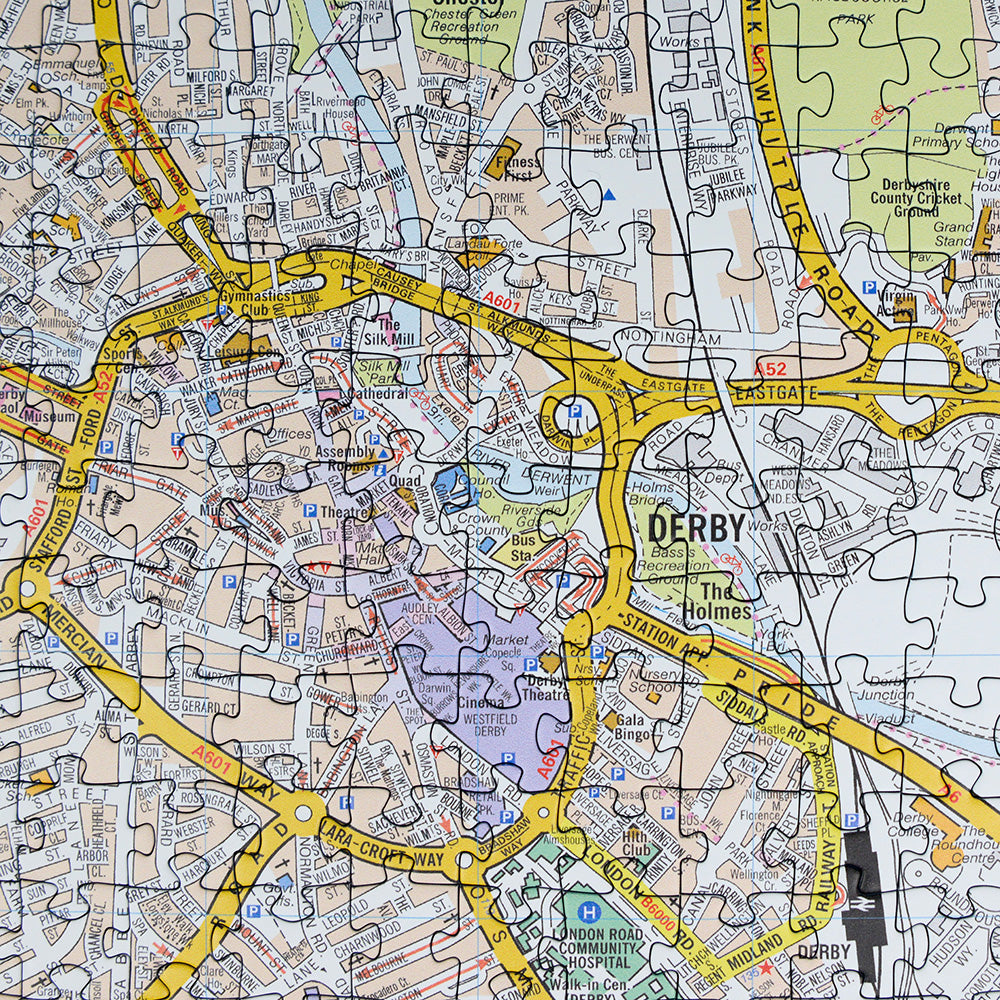 A to Z Map of Derby 1000 Piece Jigsaw