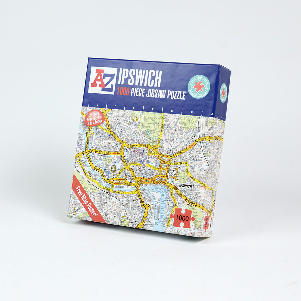 A to Z Map of Ipswich 1000 Piece Jigsaw