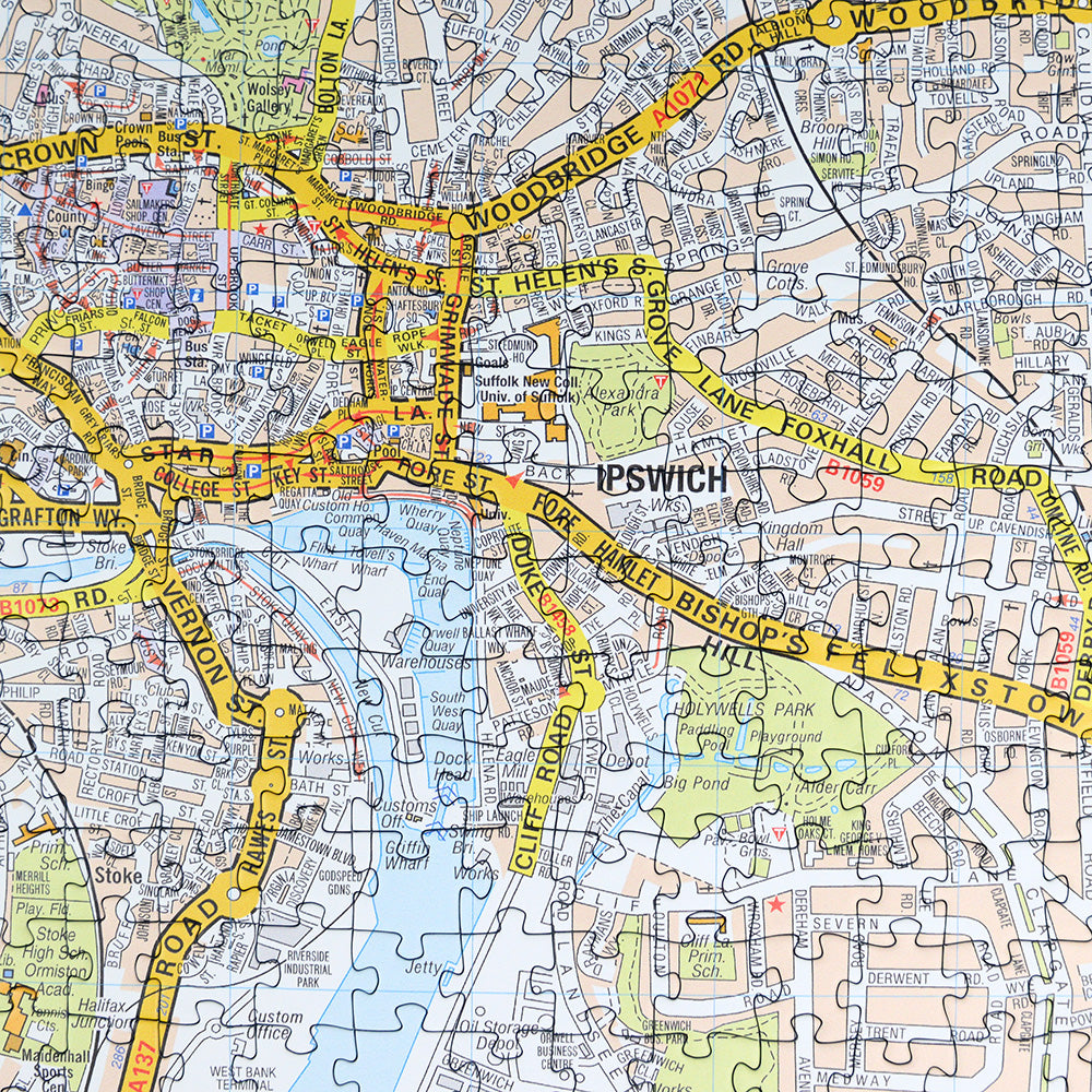 A to Z Map of Ipswich 1000 Piece Jigsaw