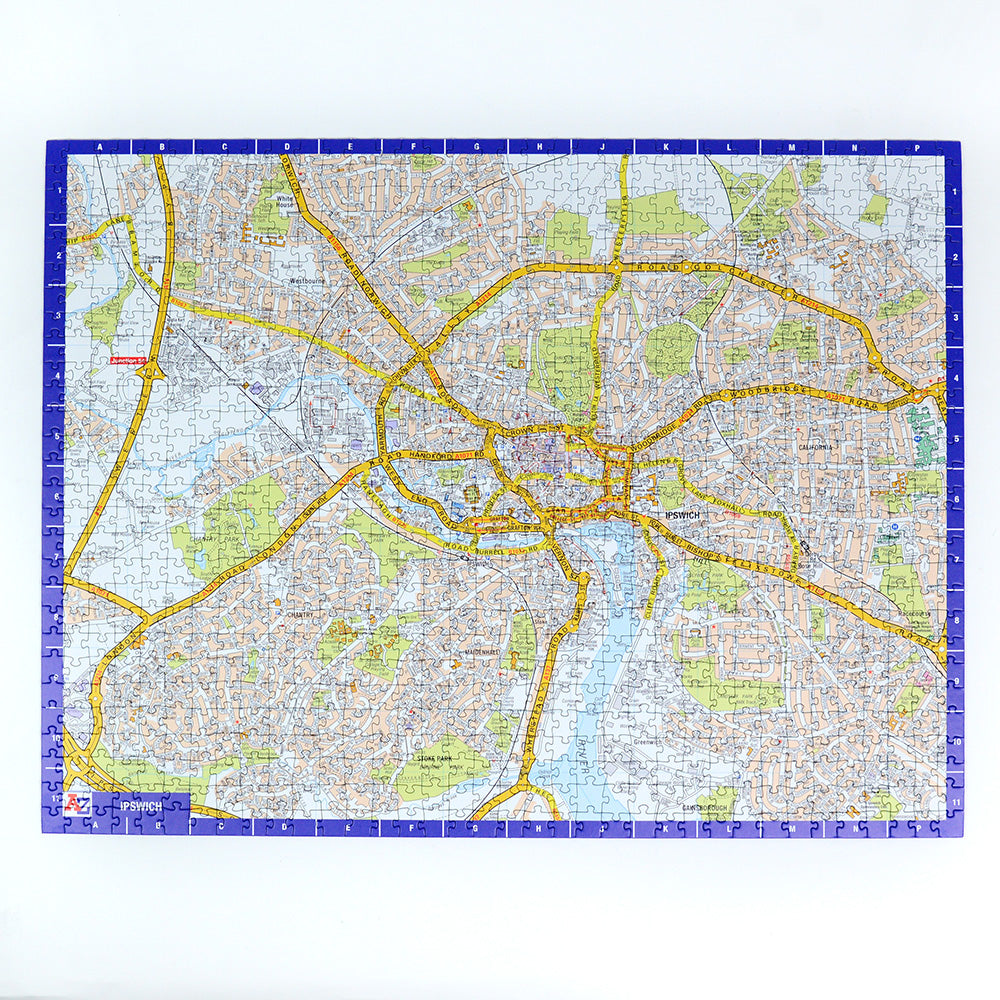 A to Z Map of Ipswich 1000 Piece Jigsaw