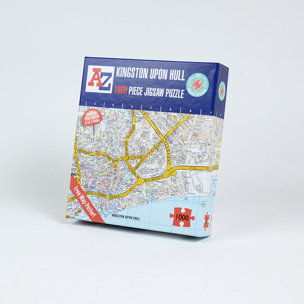 A to Z Map of Kingston Upon Hull 1000 Piece Jigsaw