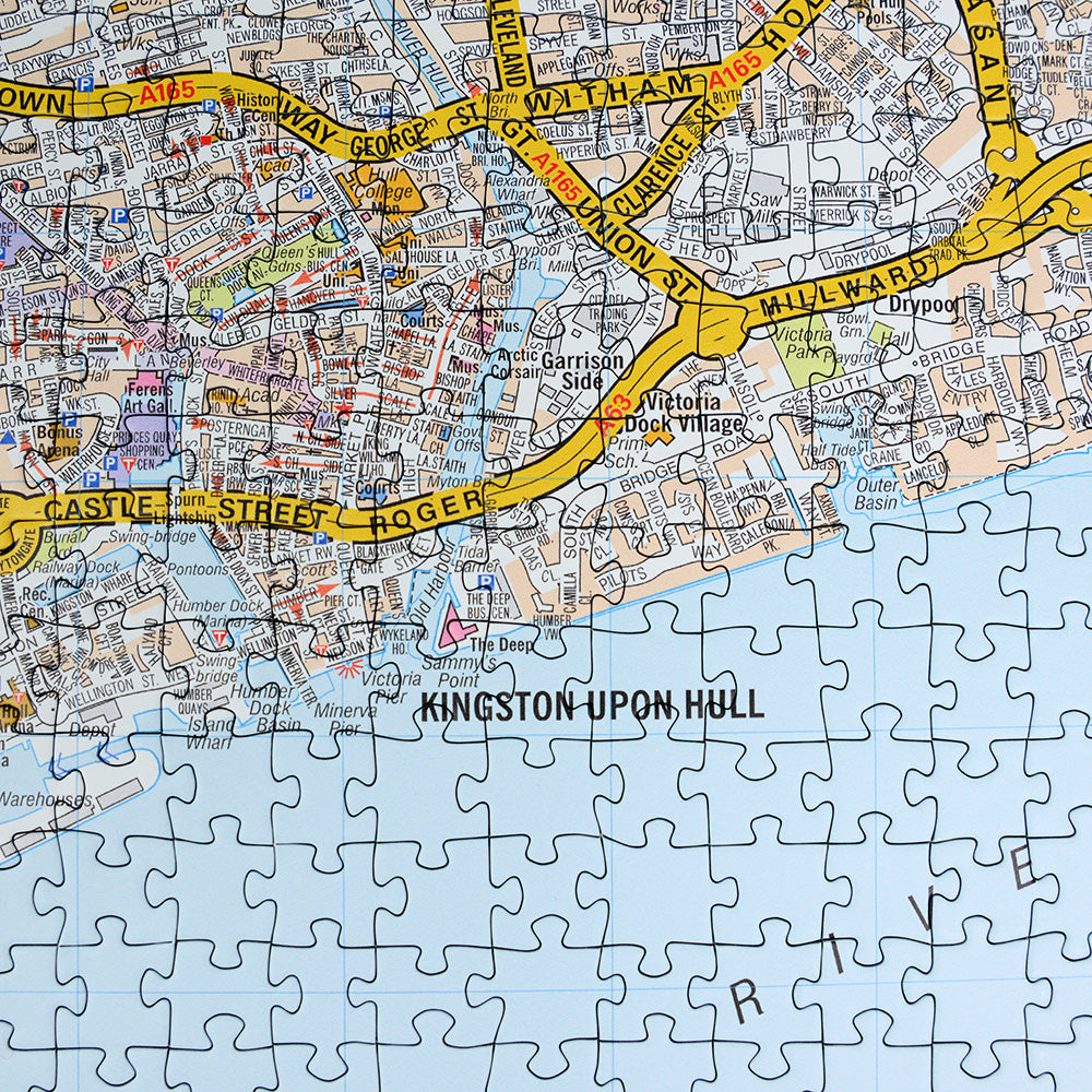 A to Z Map of Kingston Upon Hull 1000 Piece Jigsaw