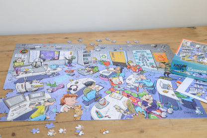 Djigsaw Vu In the Classroom 2 x  1000 Piece Jigsaw Puzzle Set
