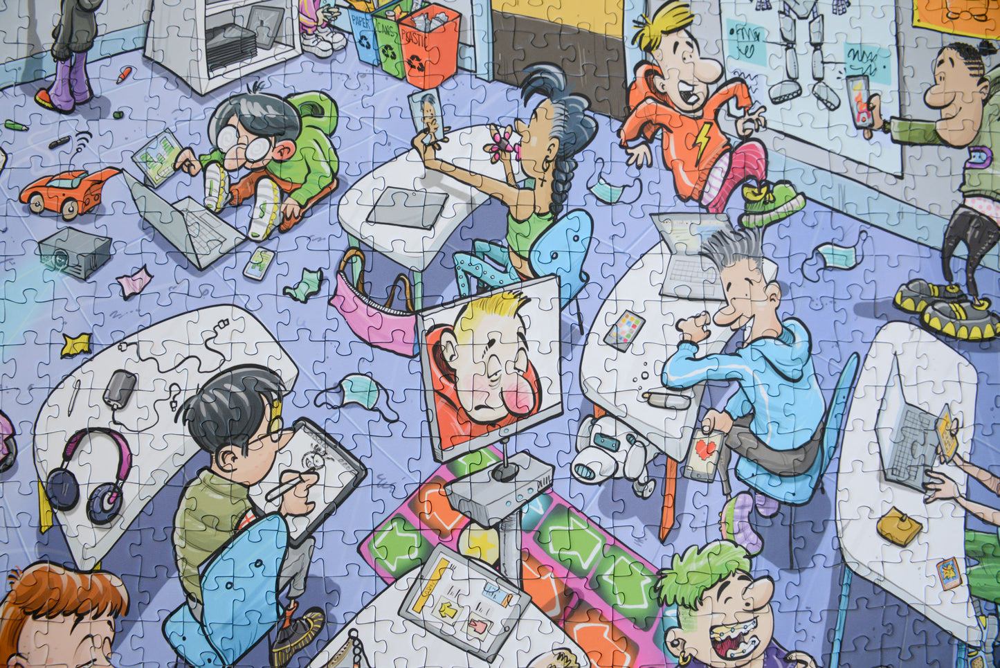 Djigsaw Vu In the Classroom 2 x  1000 Piece Jigsaw Puzzle Set