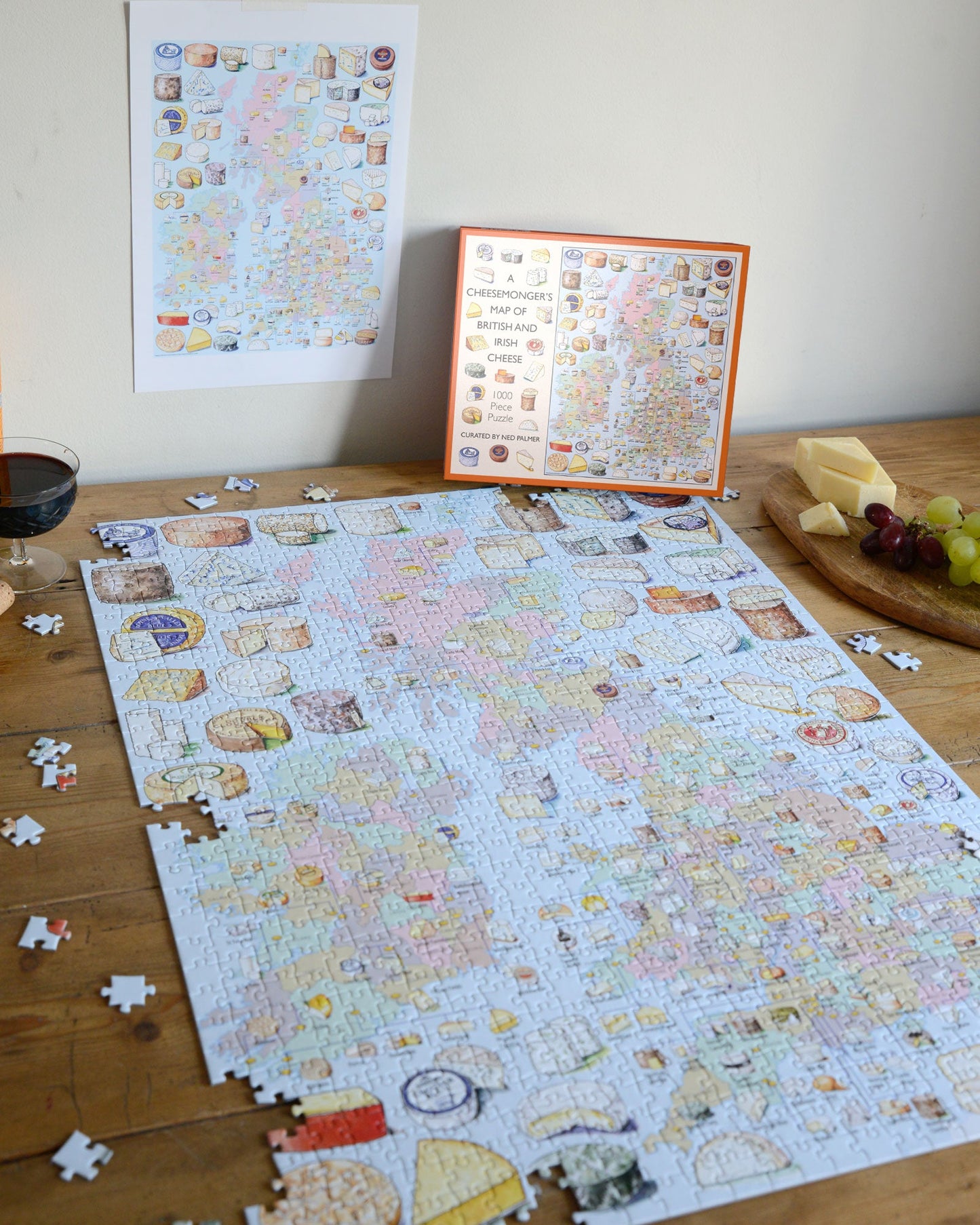 Cheese & Wine 2 x 1000 Piece Jigsaw Puzzle Bundle