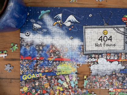 Chaos at The Football Tournament No.25 1000 Piece Jigsaw Puzzle