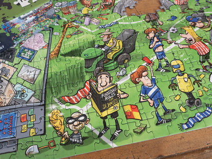 Chaos at The Football Tournament No.25 1000 Piece Jigsaw Puzzle