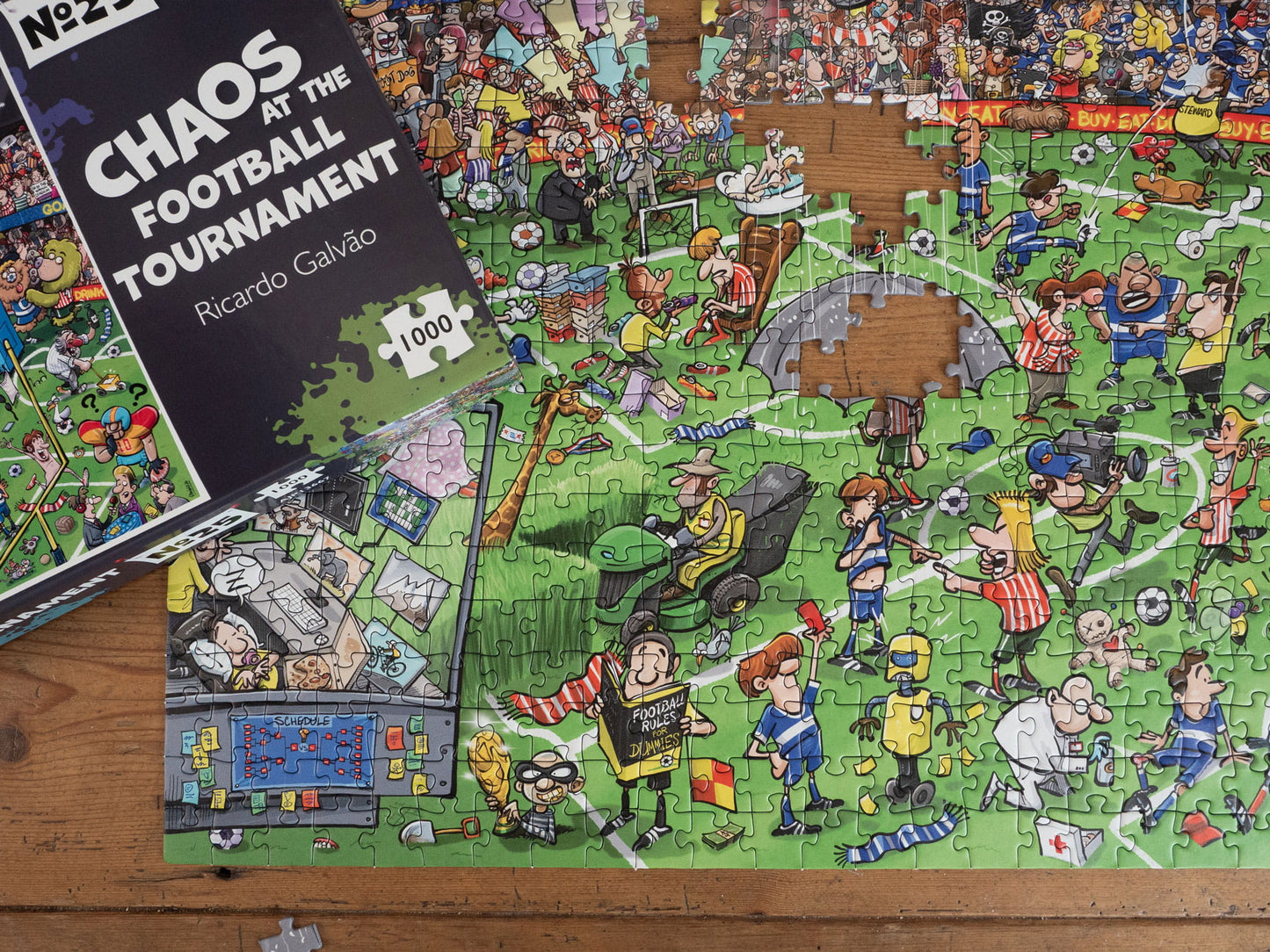 Chaos at The Football Tournament No.25 1000 Piece Jigsaw Puzzle