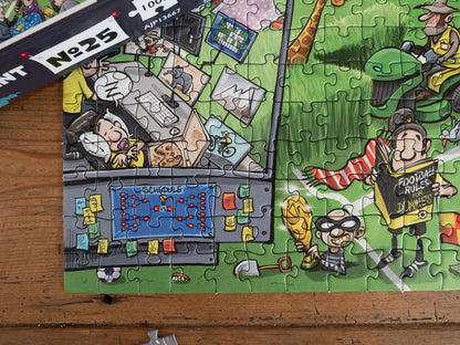 Chaos at The Football Tournament No.25 1000 Piece Jigsaw Puzzle
