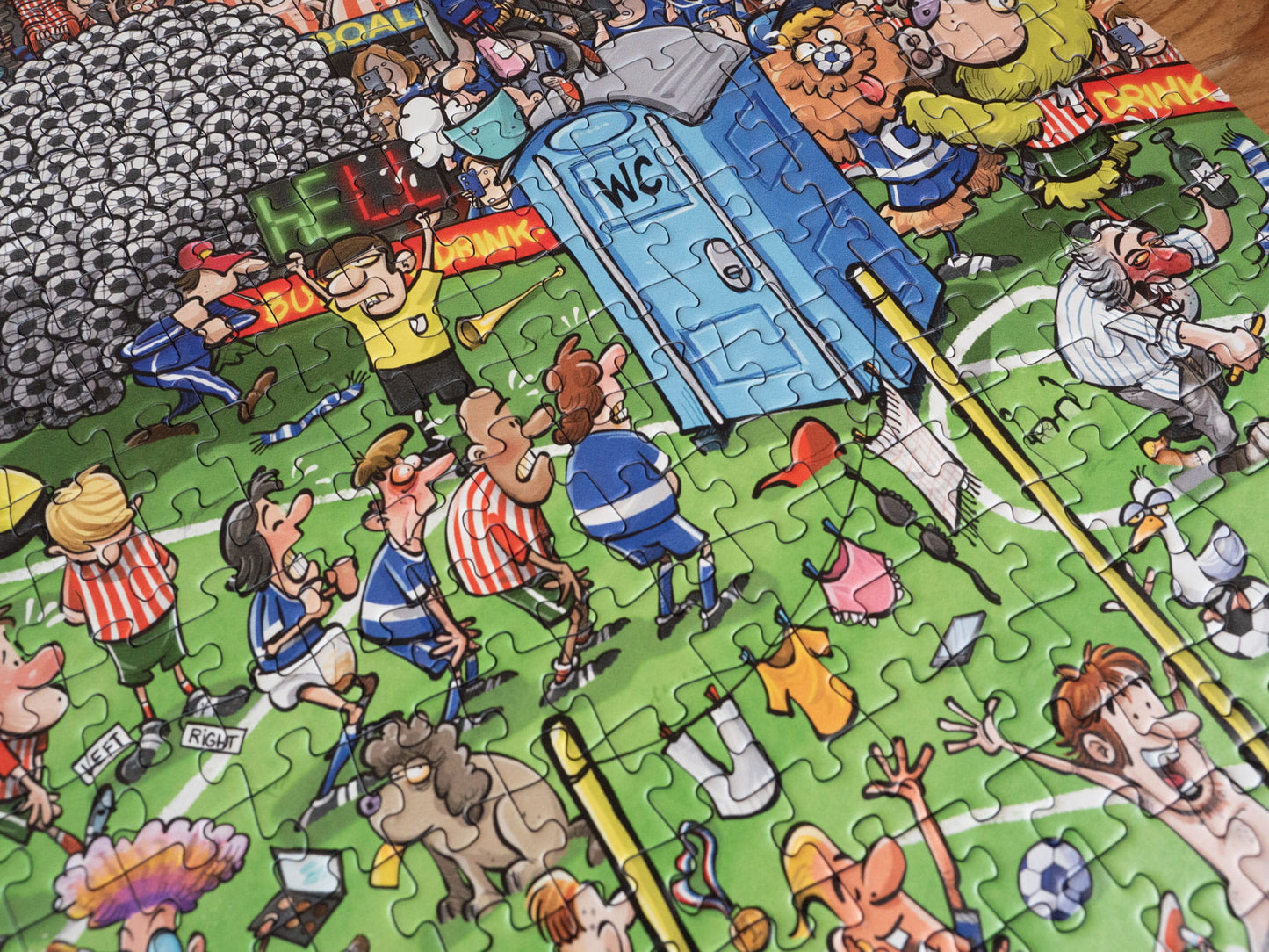 Chaos at The Football Tournament No.25 1000 Piece Jigsaw Puzzle