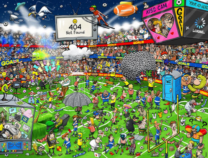 Chaos at The Football Tournament No.25 1000 Piece Jigsaw Puzzle