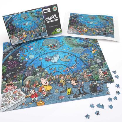 Chaos at the Aquarium 1000 or 500 Piece Jigsaw Puzzle - Chaos no. 21