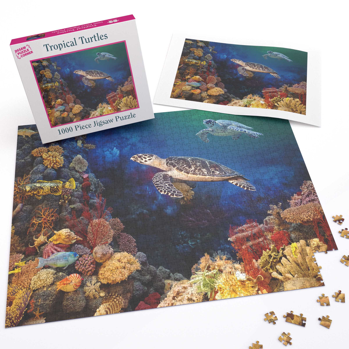Tropical Turtles 1000 piece jigsaw puzzle