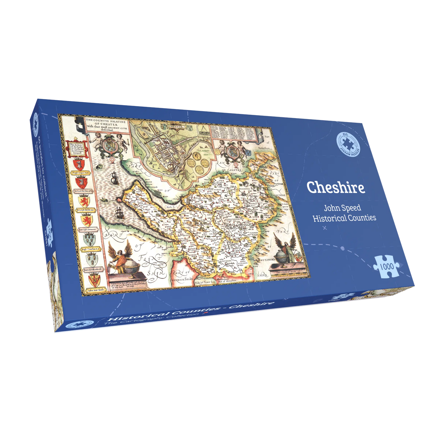 Cheshire Historical Map 1000 Piece Jigsaw Puzzle (1610)