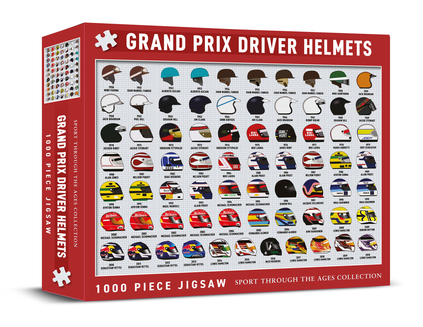 Grand Prix Driver Helmets 1000 Piece Jigsaw Puzzle