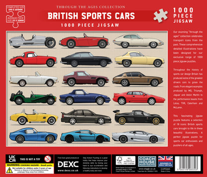 British Sports Cars 1000 Piece Jigsaw
