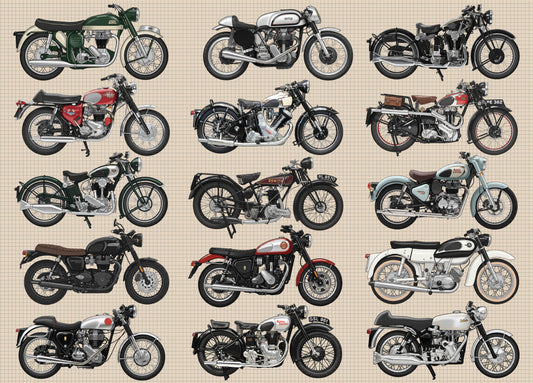 British Motorcycles 1000 Piece Jigsaw