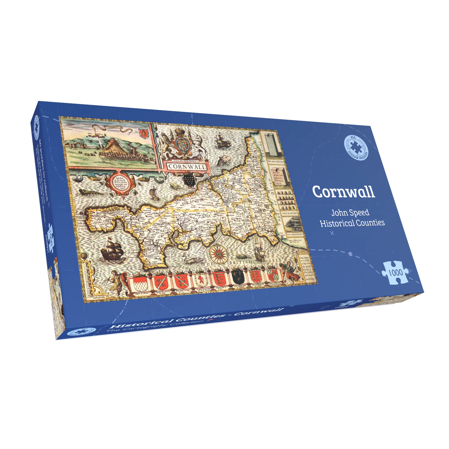 Cornwall Historical Map 1000 Piece Jigsaw Puzzle (1610)