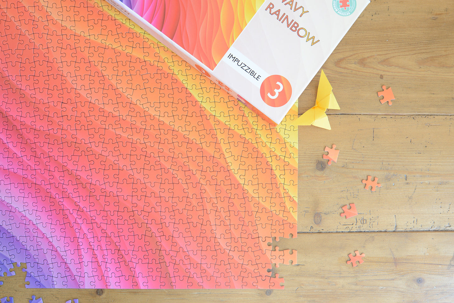 Wavy Rainbow - Impuzzible No.3 - 1000 or 500 Piece Jigsaw Puzzle