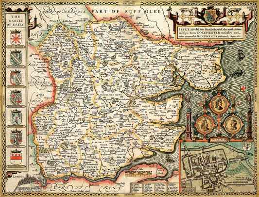 Essex Historical Map 1000 Piece Jigsaw Puzzle (1610)
