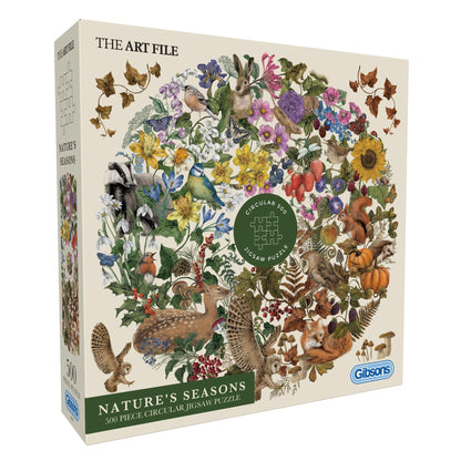 The Art File: Nature's Seasons 500 Piece Cicular Jigsaw Puzzle