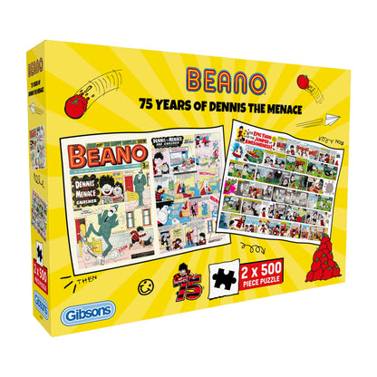 75 Years of Dennis the Menace 2 x 500 Piece Jigsaw Puzzle Set