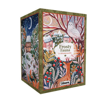 Frosty Fauna – Lee Foster Wilson 3 x 500 Piece Jigsaw Puzzle