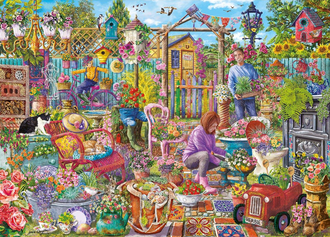 Upcycled garden 1000 Piece Jigsaw Puzzle – All Jigsaw Puzzles