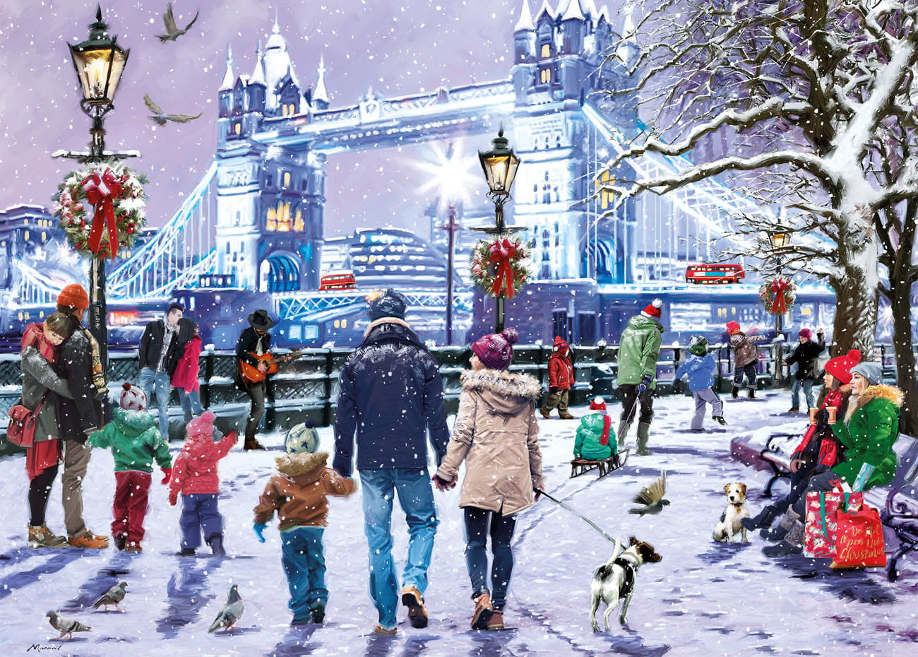 Towerbridge at Christmas 1000 Piece Jigsaw Puzzle