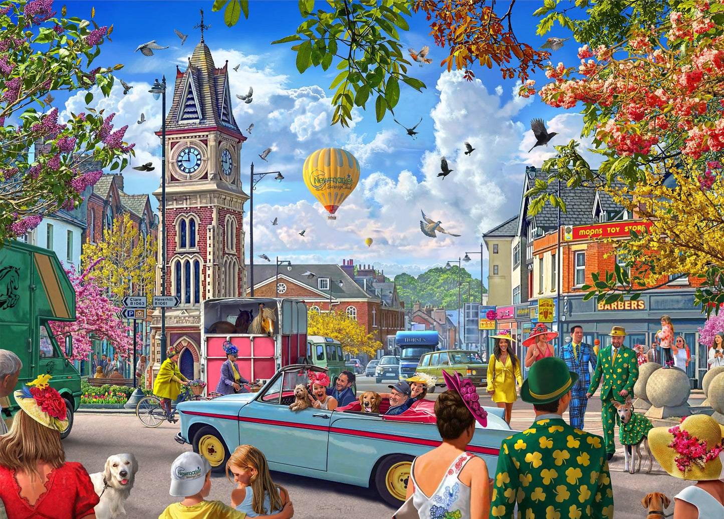 Off to the Races at Newmarket 1000 Piece Jigsaw Puzzle