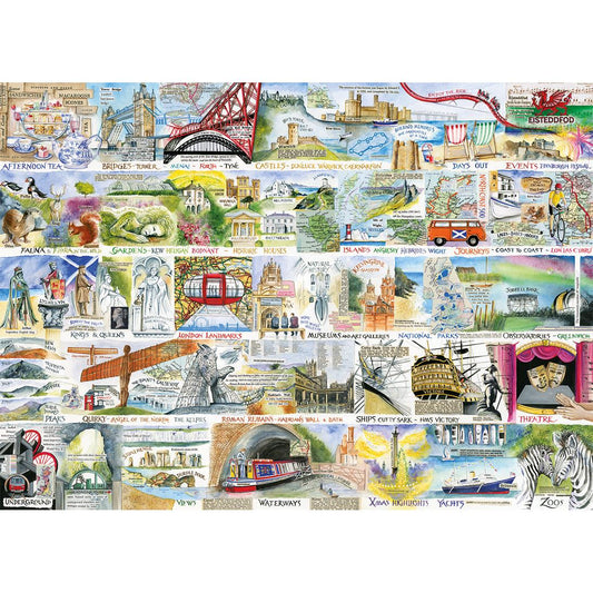 Brilliant & British Val Goldfinch 1000 Piece Jigsaw Puzzle