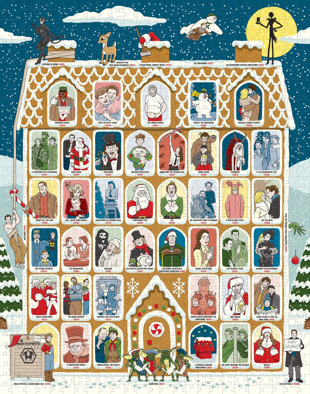 50 Must-Watch Christmas Movies Bucket List 1000 Piece Jigsaw