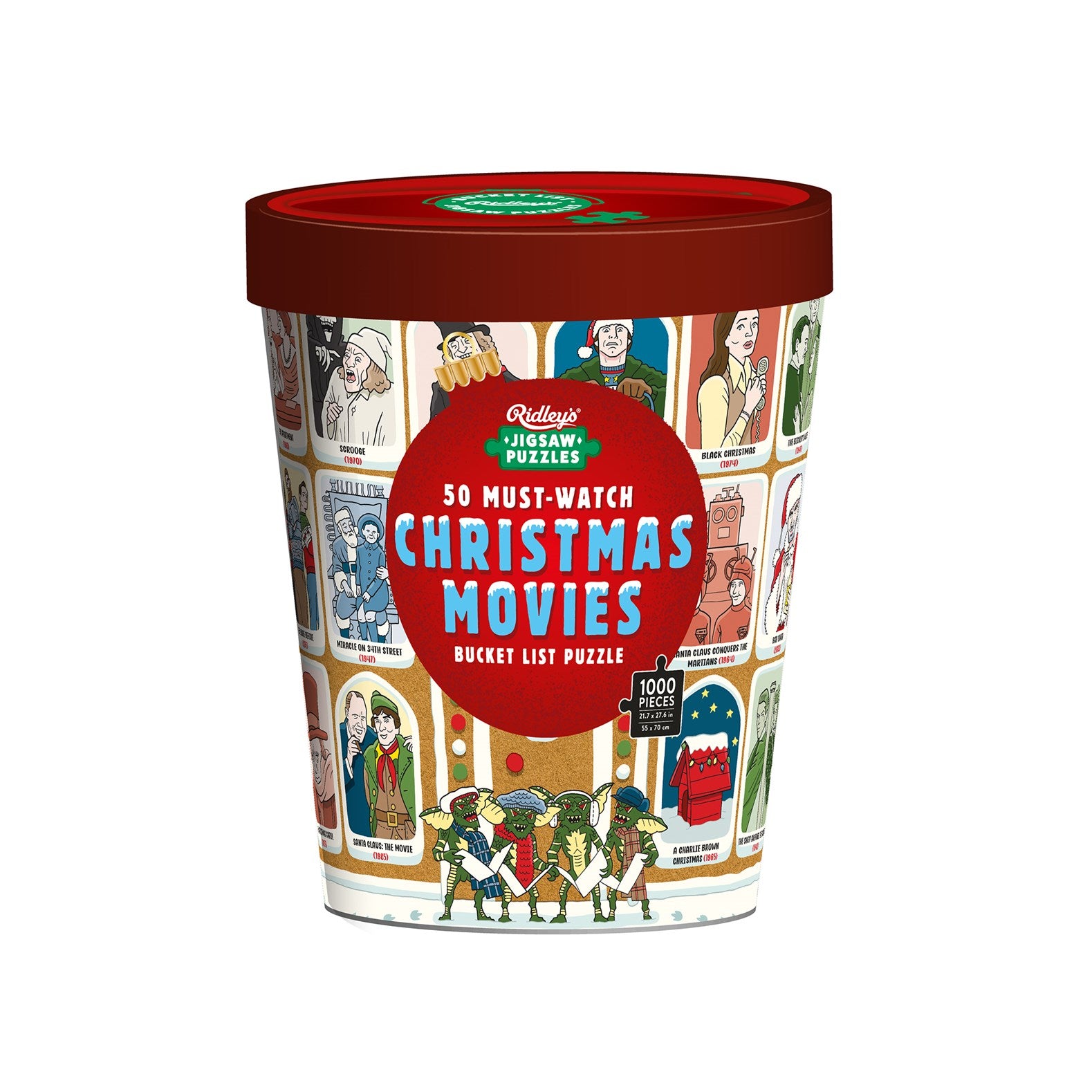 50 Must-Watch Christmas Movies Bucket List 1000 Piece Jigsaw