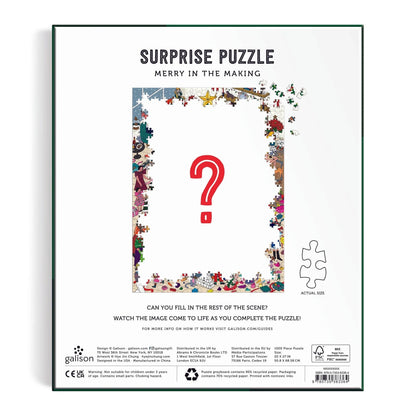 Merry In the Making 1000 Piece Surprise Jigsaw Puzzle