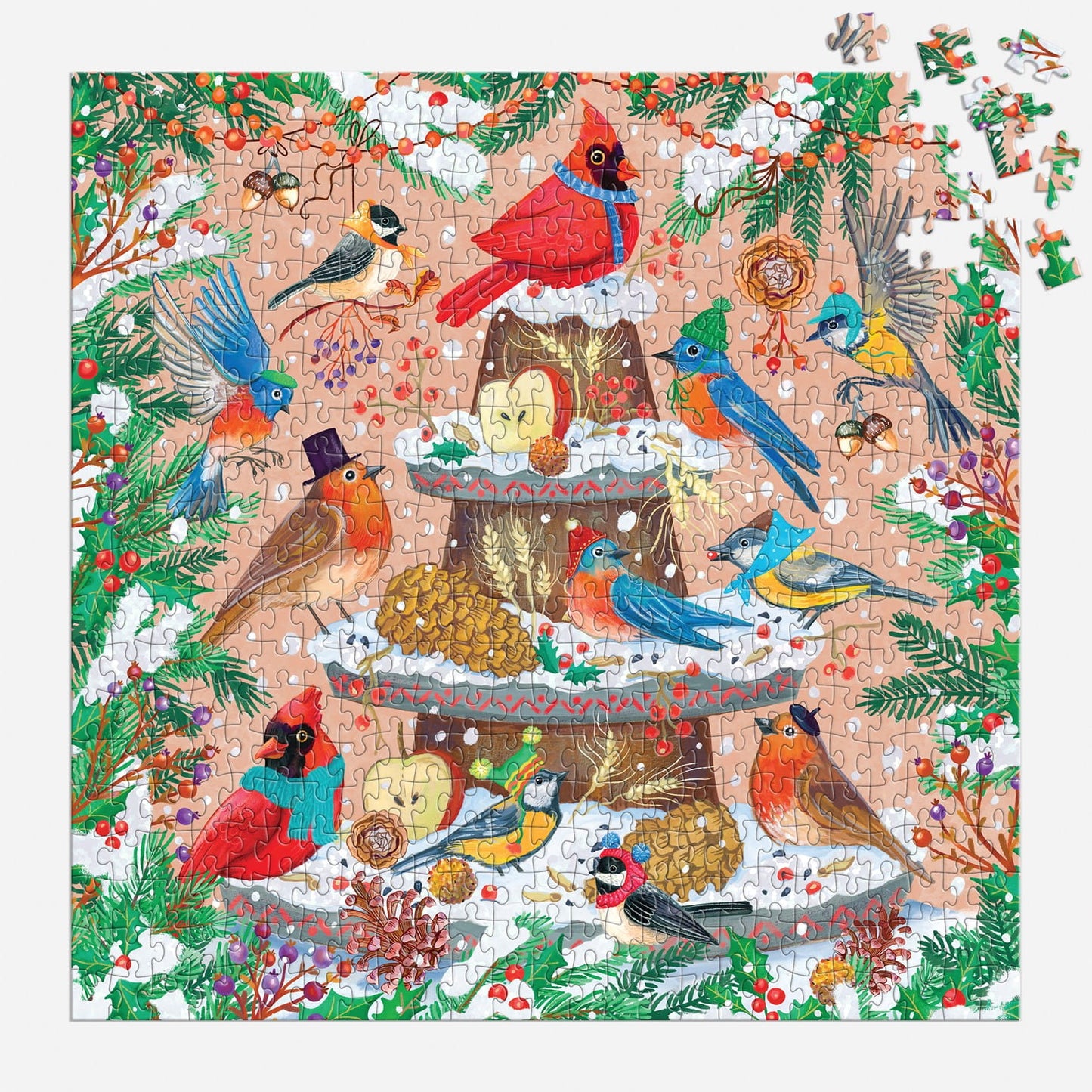 Festive Feathers 500 Piece Foil Jigsaw Puzzle