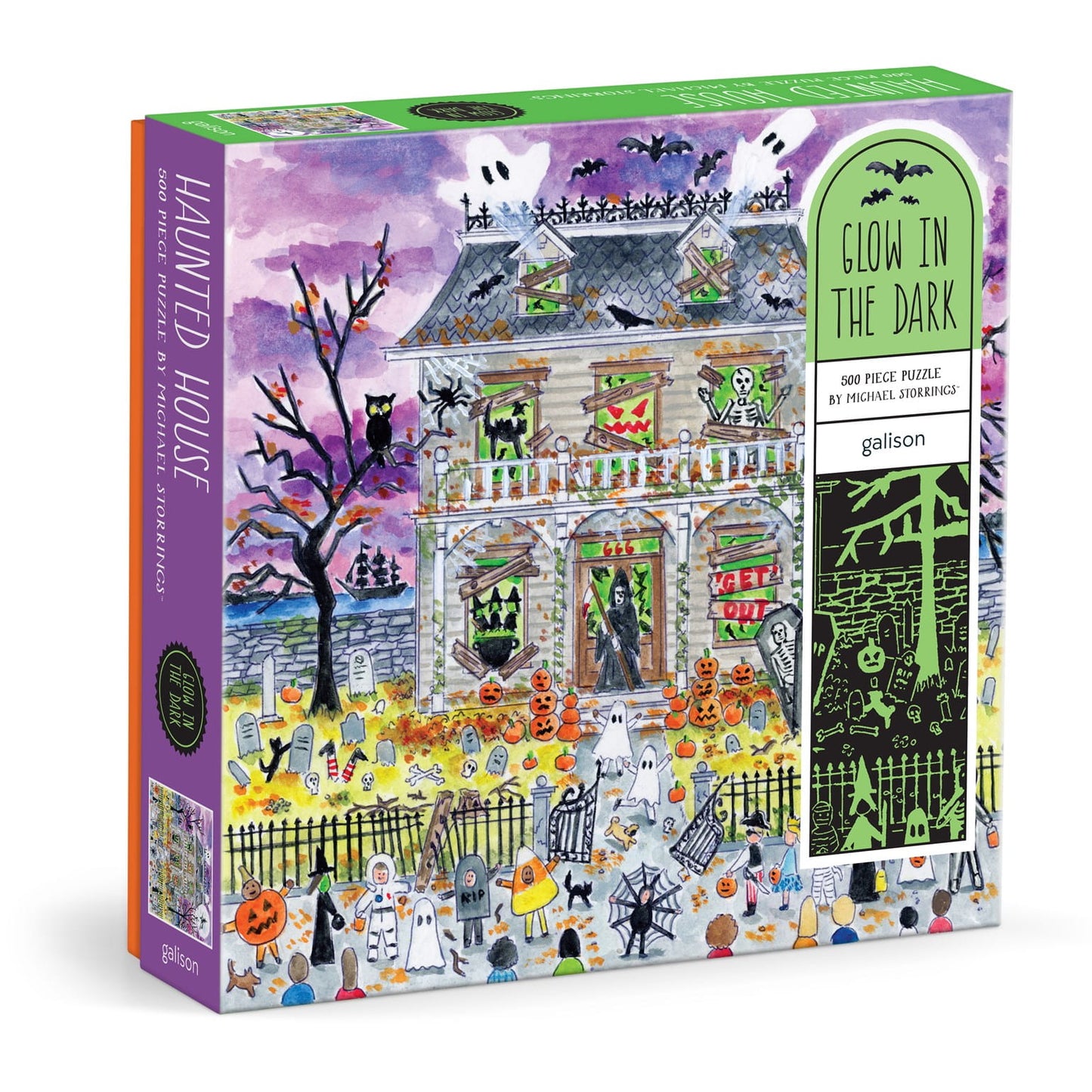 Michael Storrings Haunted House 500 Piece Glow in the Dark Jigsaw Puzzle