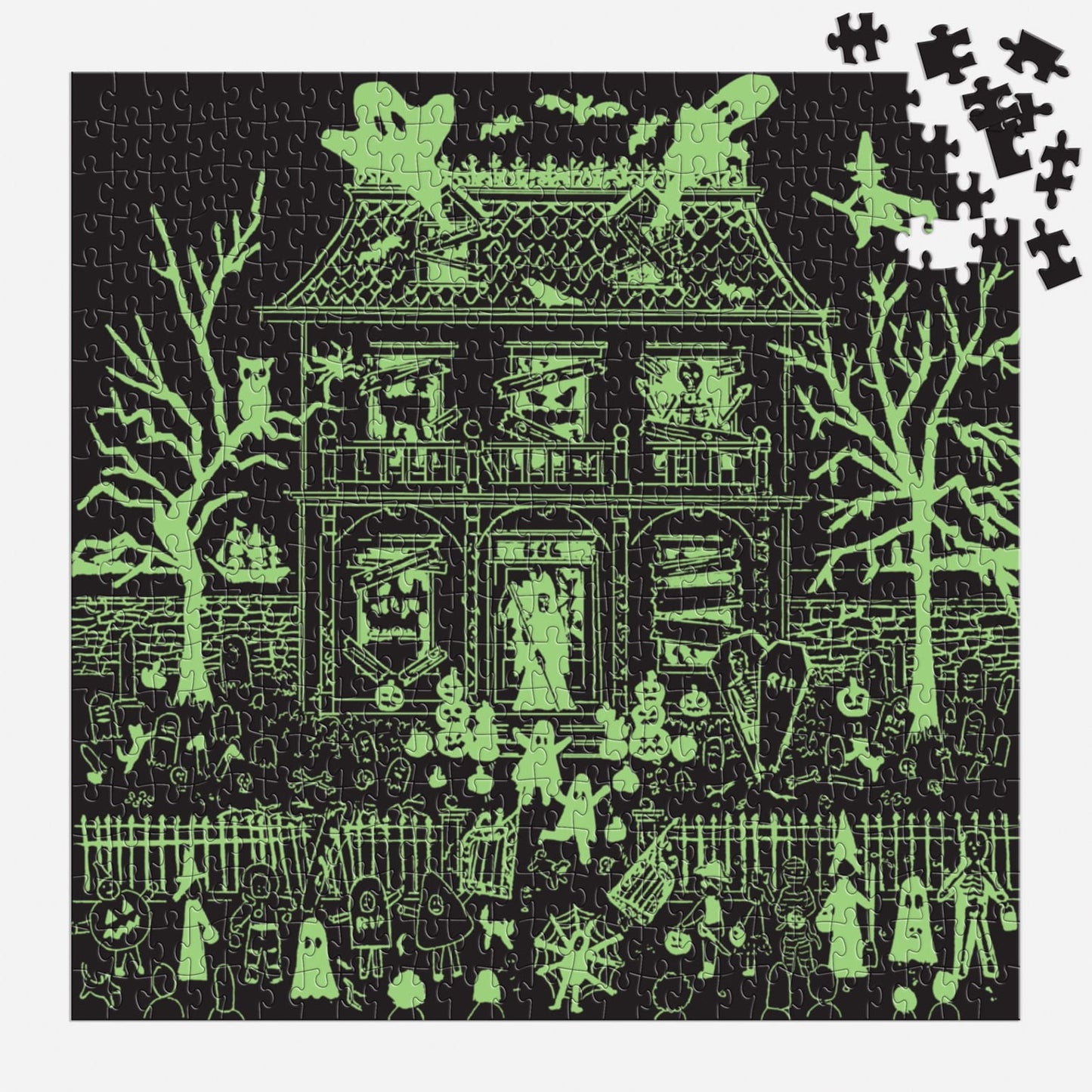 Michael Storrings Haunted House 500 Piece Glow in the Dark Jigsaw Puzzle