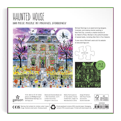 Michael Storrings Haunted House 500 Piece Glow in the Dark Jigsaw Puzzle
