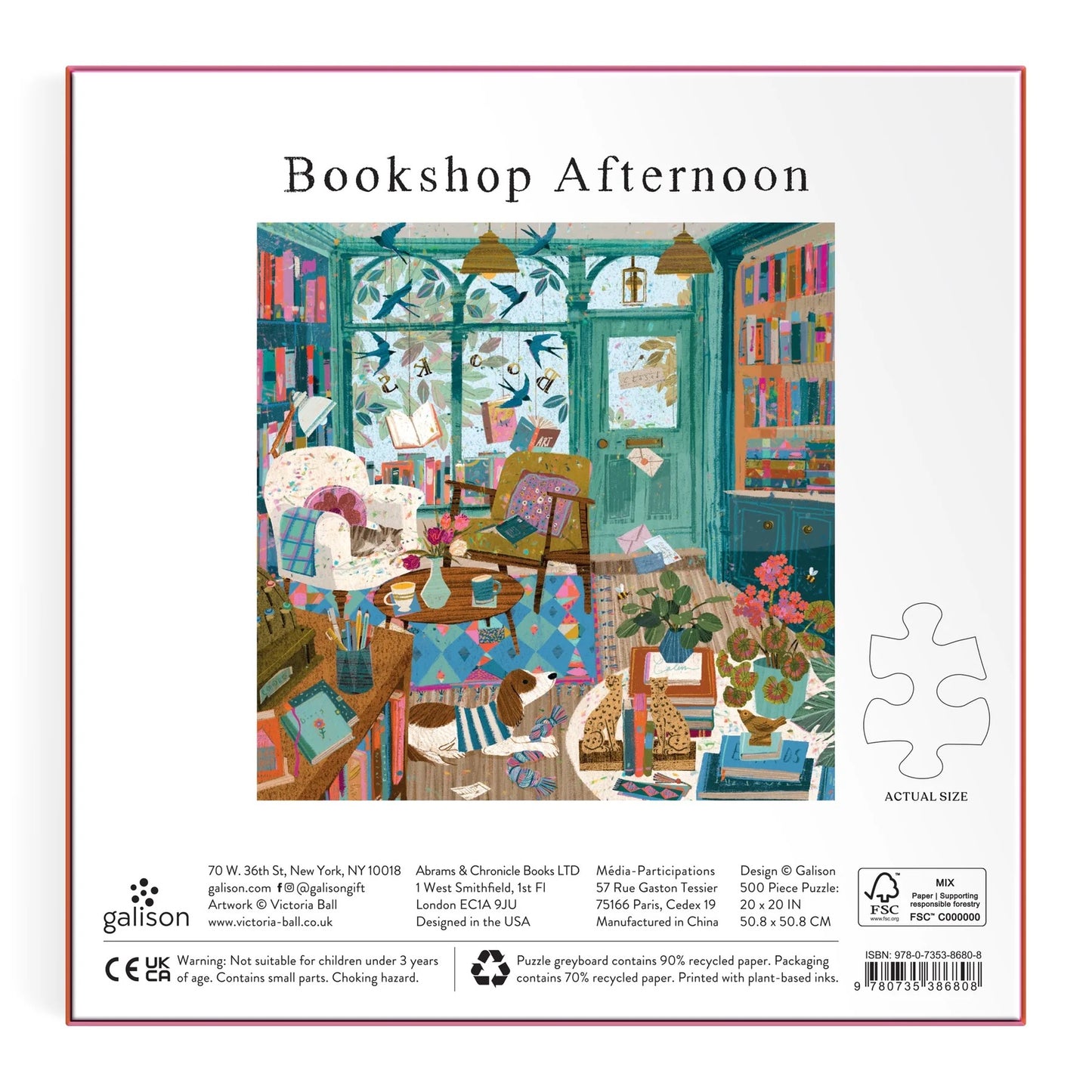 Bookshop Afterrnoon 500 Piece Foil Jigsaw Puzzle