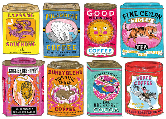 Vintage Tea and Coffe Tins 1000 Piece Jigsaw Puzzle