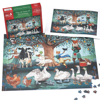 The 12 Days of Christmas 1000 or 500 Piece Jigsaw Puzzle
