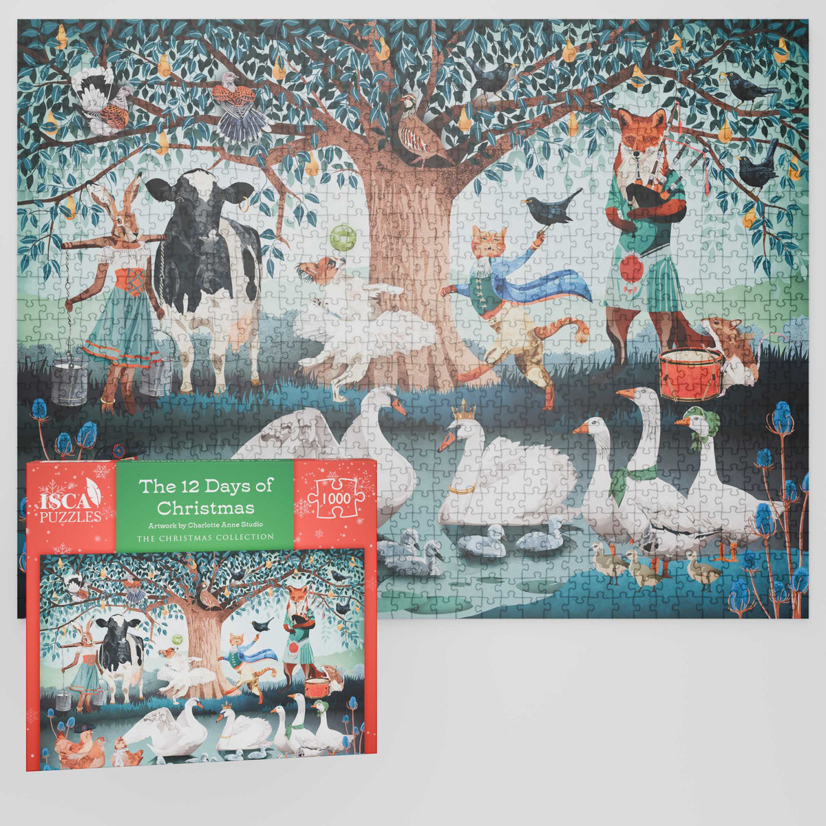 The 12 Days of Christmas 1000 or 500 Piece Jigsaw Puzzle